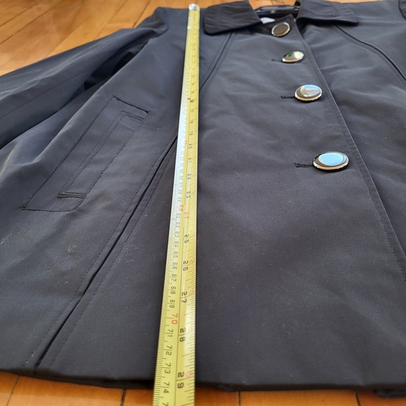 Anne Klein Black Spring Jacket Coat Large - Picture 8 of 10